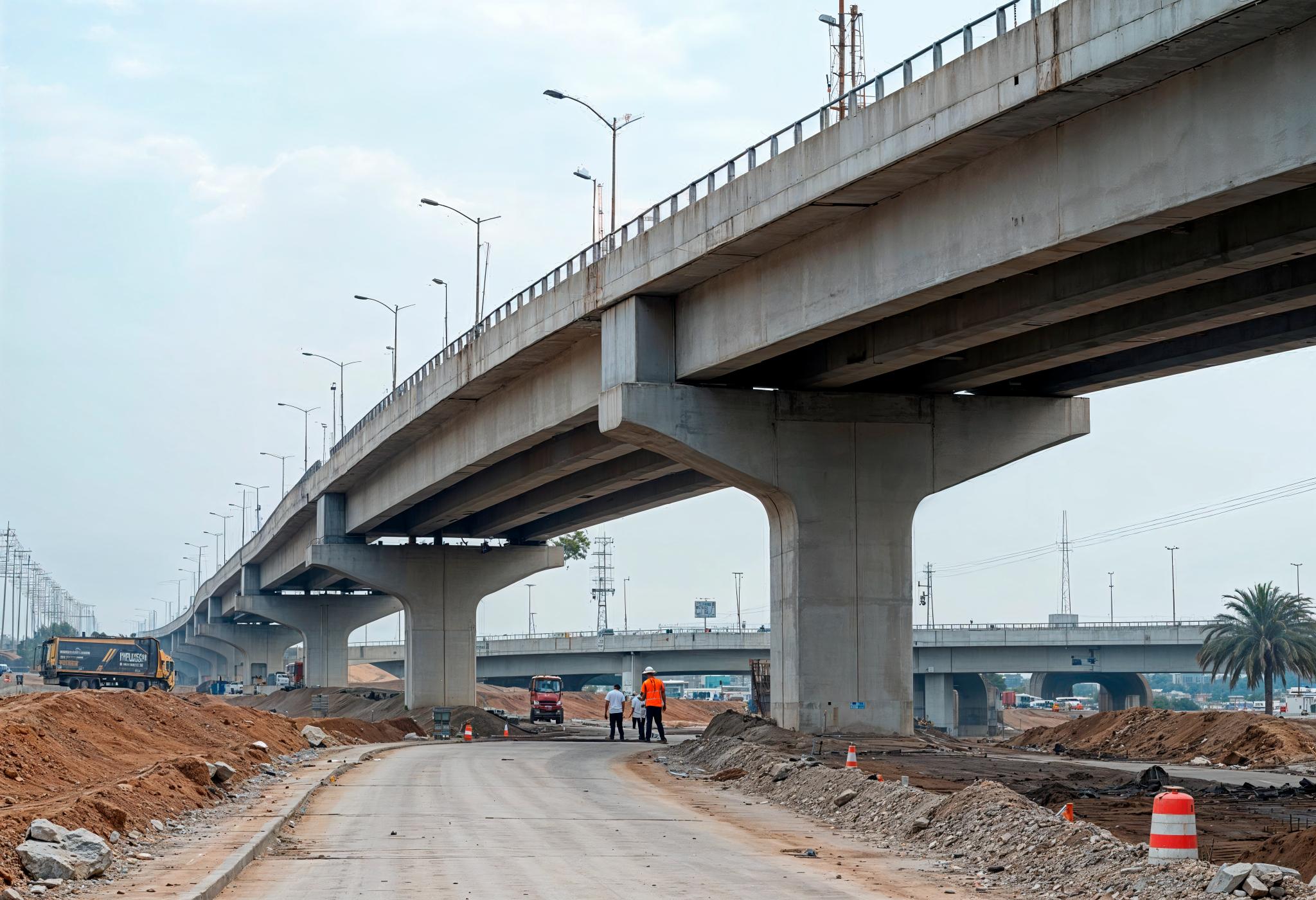 infrastructure routière en construction en afrique